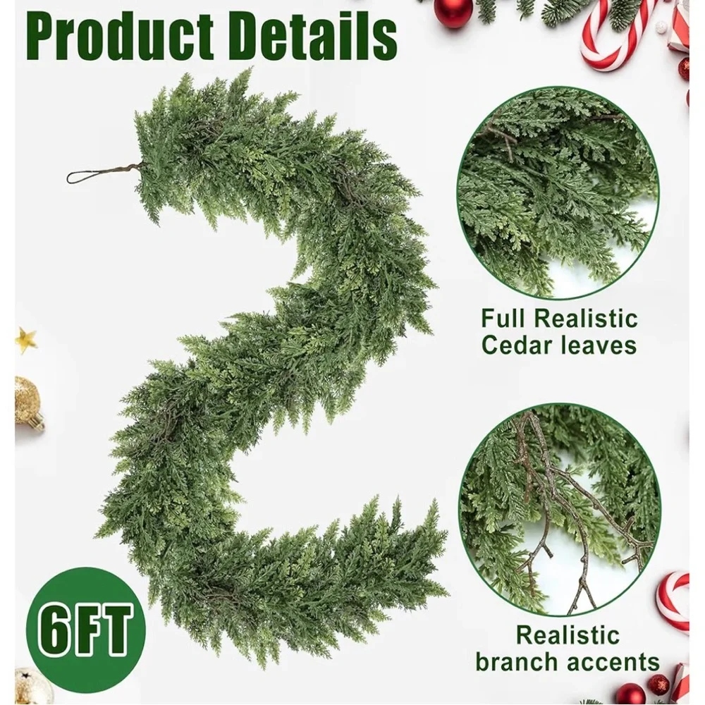 Faux Cedar Pine Garland